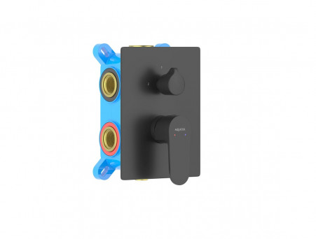 Смеситель для Ванны «Aquatek» Оберон, 3 Режима, Встраиваемый, Черный Матовый (AQ1247MB)