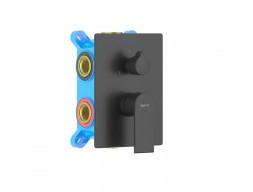 Смеситель для Ванны «Aquatek» Лира, 3 Режима, Встраиваемый, Черный Матовый (AQ1447MB)