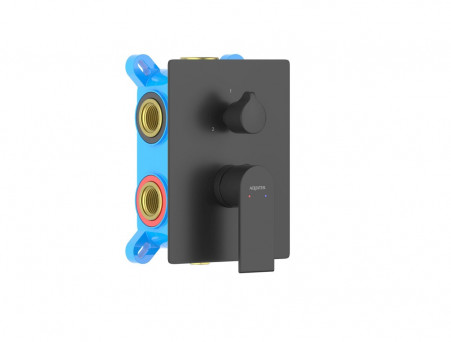 Смеситель для Ванны «Aquatek» Лира, 3 Режима, Встраиваемый, Черный Матовый (AQ1447MB)