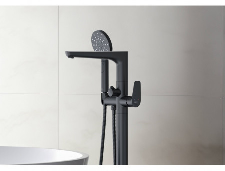 Смеситель для Ванны «Aquatek» Бетта, Напольный, Черный Матовый (AQ1145MB)