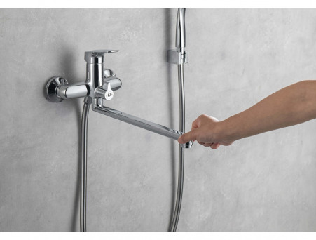 Смеситель Универсальный «Aquatek» Вега, Длинный Излив, Хром (AQ1042CR)