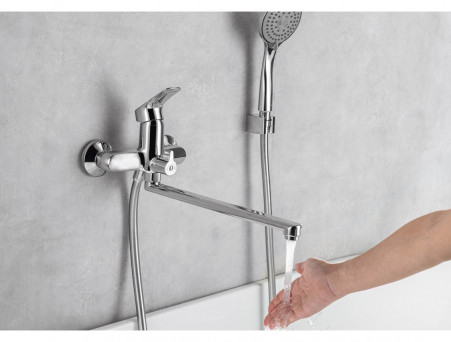 Смеситель Универсальный «Aquatek» Вега, Длинный Излив, Хром (AQ1042CR)