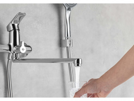 Смеситель Универсальный «Aquatek» Вега, Длинный Излив, Хром (AQ1042CR)