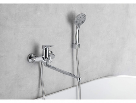 Смеситель Универсальный «Aquatek» Вега, Длинный Излив, Хром (AQ1042CR)