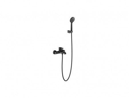 Смеситель для Ванны «Aquatek» Оберон, Черный Матовый, с Душевым Набором (AQ1249MB)