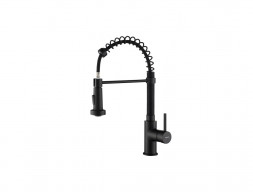 Смеситель для Кухни «Aquatek» 2 Jet, Европа, Профессиональный, Черный Матовый (AQ1387MB)