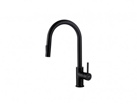 Смеситель для Кухни «Aquatek» 2 Jet, Европа, Высокий Излив, Черный Матовый (AQ1384MB)