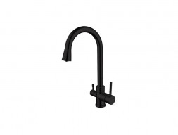 Смеситель для Кухни «Aquatek» с Подключением к Фильтру Питьевой Воды, Черный Матовый (AQ1085MB)