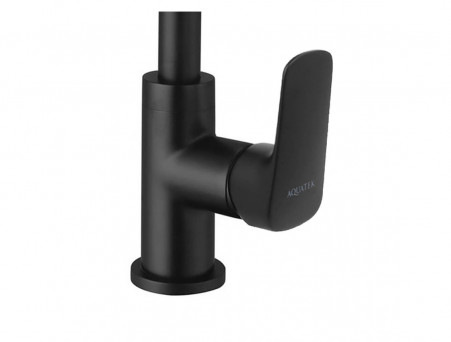 Смеситель для Кухни «Aquatek» Вега, Квадратный Излив, Черный Матовый (AQ1081MB)