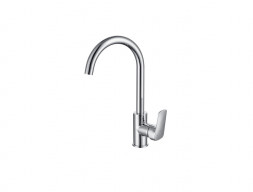 Смеситель для Кухни «Aquatek» Вега, Полукруглый Излив, Хром (AQ1082CR)