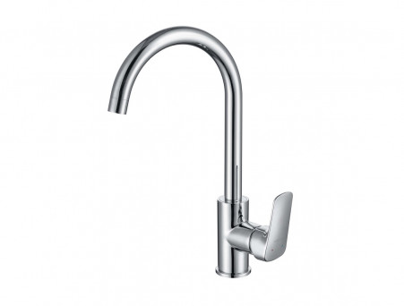 Смеситель для Кухни «Aquatek» Вега, Полукруглый Излив, Хром (AQ1082CR)