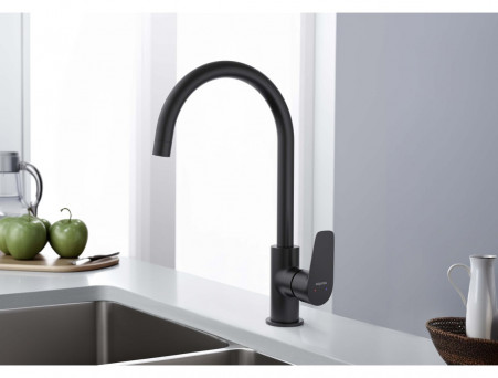 Смеситель для Кухни «Aquatek» Бетта, Черный Матовый (AQ1182MB)