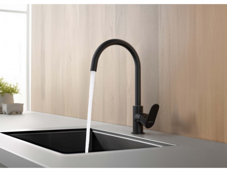 Смеситель для Кухни «Aquatek» Оберон, Черный Матовый (AQ1282MB)