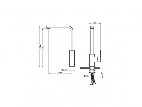 Смеситель для Кухни «Aquatek» Либра, Хром (AQ1680MB)