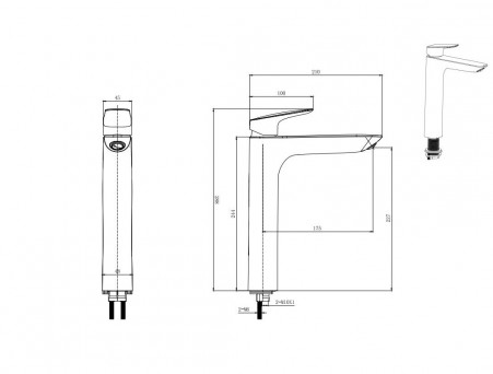Смеситель для Раковины «Aquatek» 227 Вега, Черный Матовый (AQ1004MB)