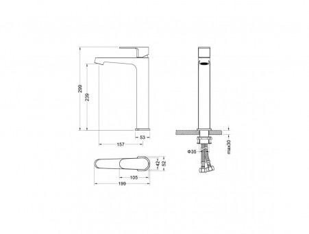 Смеситель для Раковины «Aquatek» 240 Оберон, Хром (AQ1204CR)