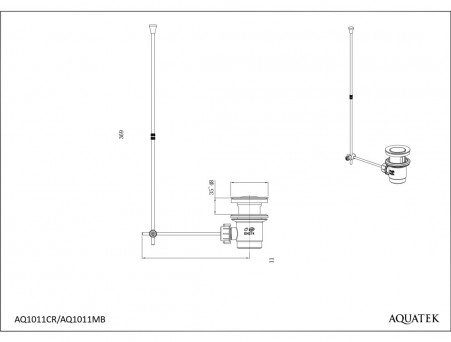 Смеситель для Раковины «Aquatek» 97 Вега, Черный Матовый (AQ1011MB)