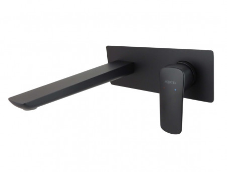 Смеситель для Раковины «Aquatek» Вега, Встраиваемый в Стену, Черный Матовый (AQ1013MB)