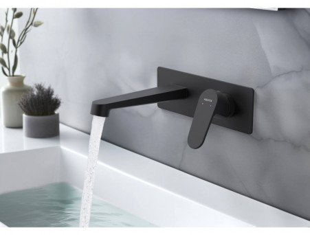 Смеситель для Раковины «Aquatek» Оберон, Встраиваемый в Стену, Черный Матовый (AQ1213MB)