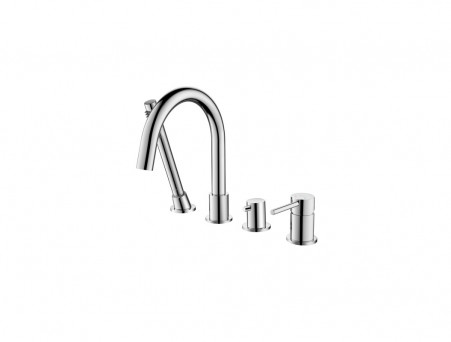 Смеситель на Борт Ванны «Aquatek» Европа, 4 Отверстия, Хром (AQ1348CR)