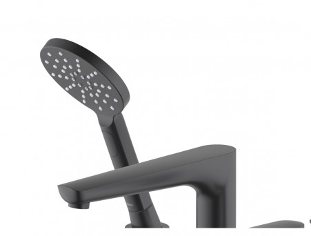 Смеситель на Борт Ванны «Aquatek» Бетта, 4 Отверстия, Черный Матовый (AQ1148MB)