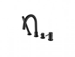 Смеситель на Борт Ванны «Aquatek» Европа, 4 Отверстия, Черный Матовый (AQ1348MB)