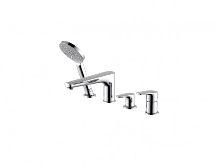 Смеситель на Борт Ванны «Aquatek» Бетта, 4 Отверстия, Хром (AQ1148CR)