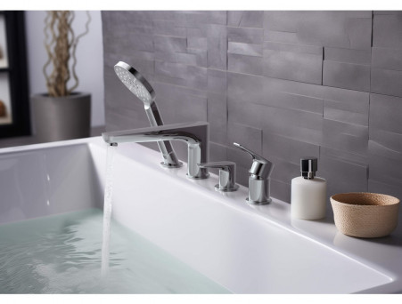 Смеситель на Борт Ванны «Aquatek» Бетта, 4 Отверстия, Хром (AQ1148CR)