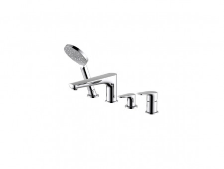 Смеситель на Борт Ванны «Aquatek» Бетта, 4 Отверстия, Хром (AQ1148CR)