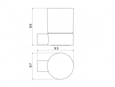 Стакан с Держателем «Aquatek» Лира, Хром (AQ4404CR)