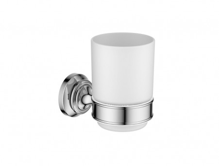 Стакан с Держателем «Aquatek» Классик, Хром (AQ4504CR)