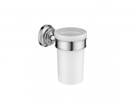 Стакан с Держателем «Aquatek» Классик, Хром (AQ4527CR)