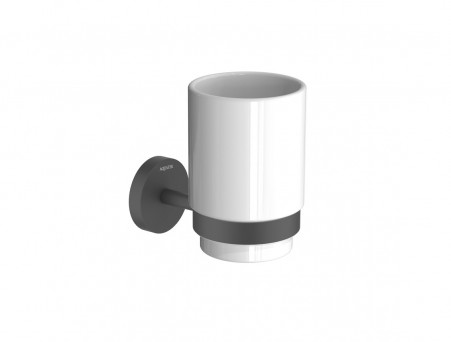 Стакан с Держателем «Aquatek» Бетта, Черный Матовый (AQ4604MB)