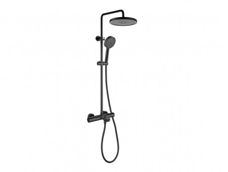 Душевая Система «Aquatek» Термостатическая, 3 Jet 26см, Черный Матовый (AQ2043MB)