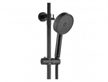 Душевая Система «Aquatek» Термостатическая, 3 Jet 26см, Черный Матовый (AQ2043MB)