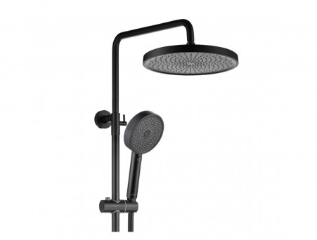 Душевая Система «Aquatek» Термостатическая, 3 Jet 26см, Черный Матовый (AQ2043MB)