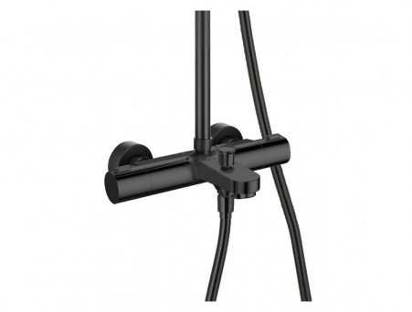 Душевая Система «Aquatek» Термостатическая, 3 Jet 26см, Черный Матовый (AQ2043MB)