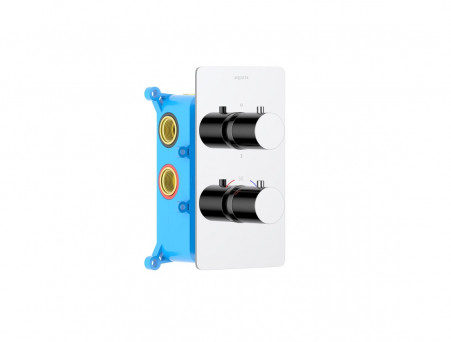 Смеситель для Ванны «Aquatek» Термостатический, Европа, Хром, 3 Режима, Встраиваемый (AQ1393CR)