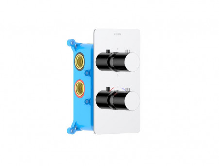 Смеситель для Ванны «Aquatek» Термостатический, Европа, Хром, 3 Режима, Встраиваемый (AQ1393CR)