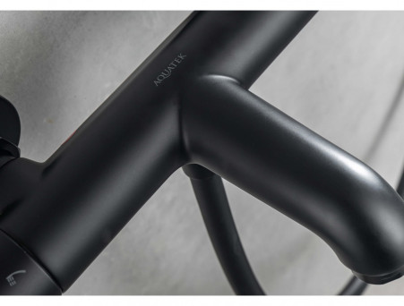 Смеситель для Ванны «Aquatek» Термостатический, Черный Матовый (AQ1043MB)