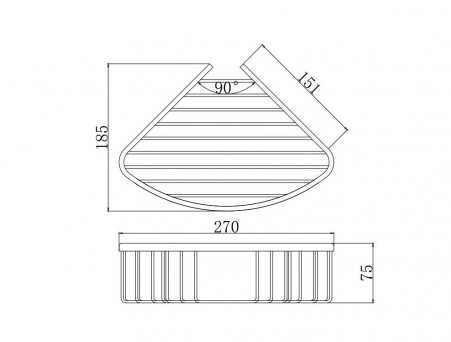 Угловая Полка «Aquatek» Вега, Латунь, Хром (AQ4006CR)