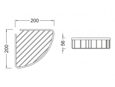 Угловая Полка «Aquatek» Латунь, Хром (AQ4906CR)