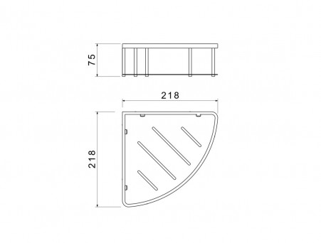Угловая Полка «Aquatek» Нержавеющая Сталь, Хром (AQ4926CR)
