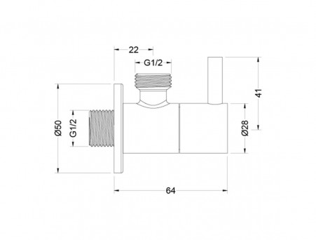 Угловой Переходник «Aquatek» Настенный, для Подвода Воды, Хром (AQ2452CR)