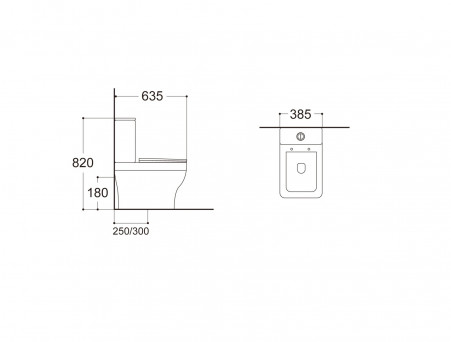 Унитаз-Компакт «Aquatek» Амадео, Сиденье Soft Close, 64x39x82 (AQ2914-00)