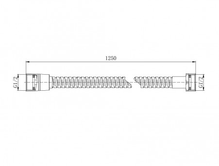 Душевой Шланг «Aquatek» Нержавеющая Cталь, Черный Матовый, 125см (AQ2100MB)