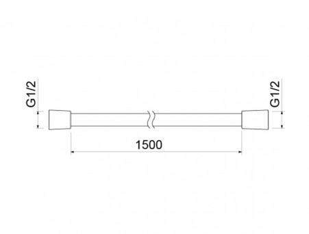 Душевой Шланг «Aquatek» Поливинилхлорид, Хром, 150см (AQ2106CR)