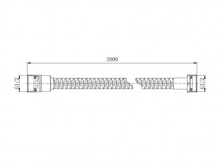 Душевой Шланг «Aquatek» Нержавеющая Cталь, Черный Матовый, 200см (AQ2102MB)