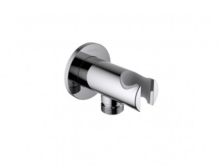 Шланговое Подсоединение с Держателем «Aquatek» Настенное, Хром (AQ2460CR)