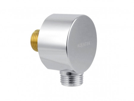 Шланговое Подсоединение «Aquatek» Настенное, Хром (AQ2454CR)